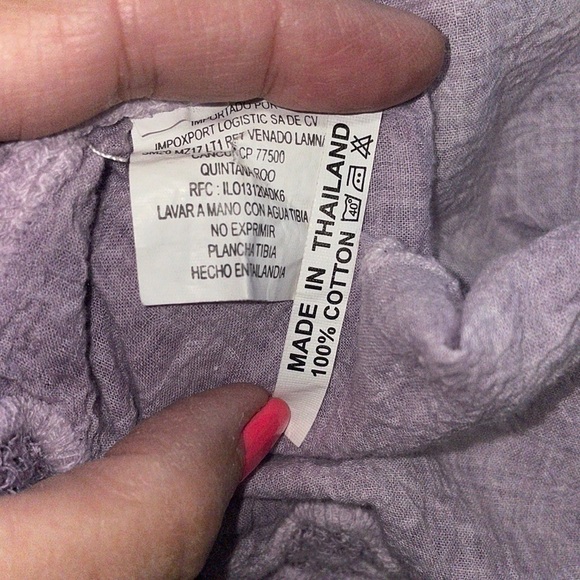 Cancun Purple Embroidered Eyelet Sleeveless Top - Picture 6 of 8